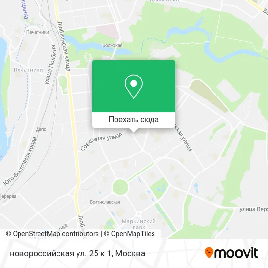 Карта новороссийская ул. 25 к 1