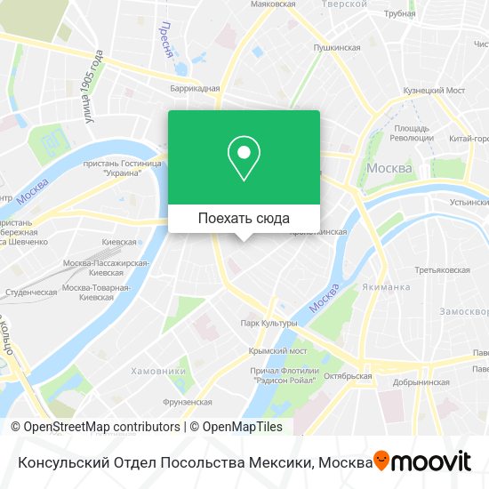 Карта Консульский Отдел Посольства Мексики