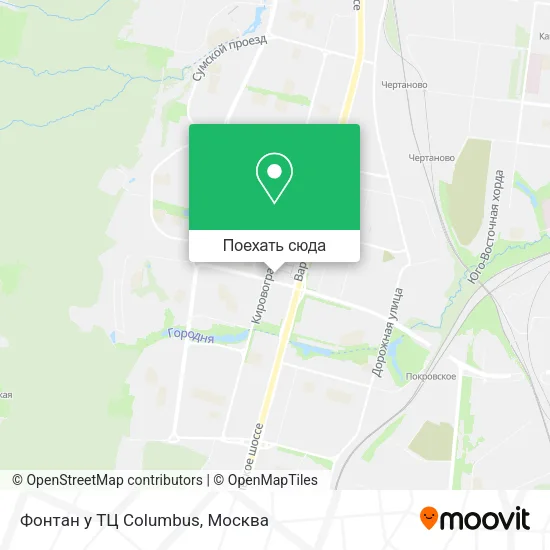 Карта Фонтан у ТЦ Columbus