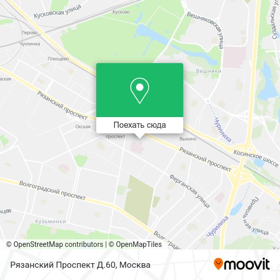 Карта Рязанский Проспект Д.60