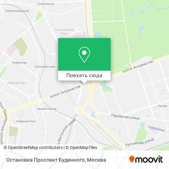 Карта Остановка Проспект Буденного