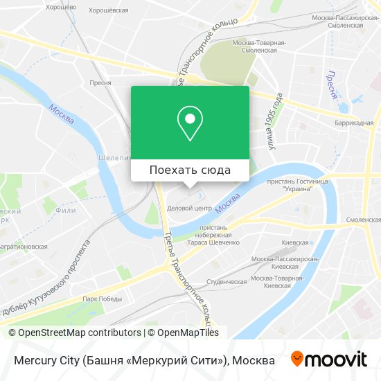 Карта Mercury City (Башня «Меркурий Сити»)