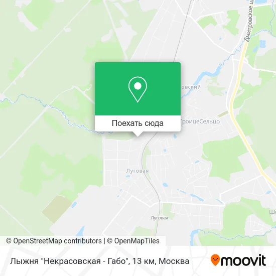 Карта Лыжня "Некрасовская - Габо", 13 км