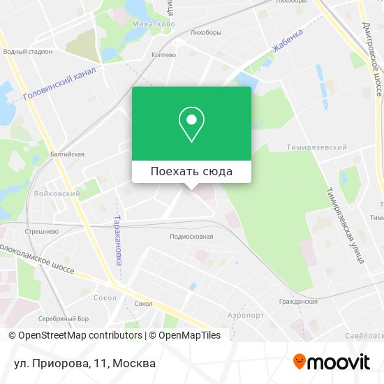 Карта ул. Приорова, 11