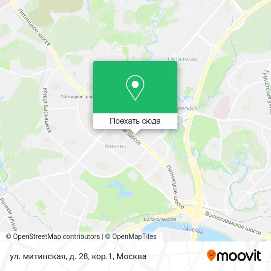 Карта ул. митинская, д. 28, кор.1