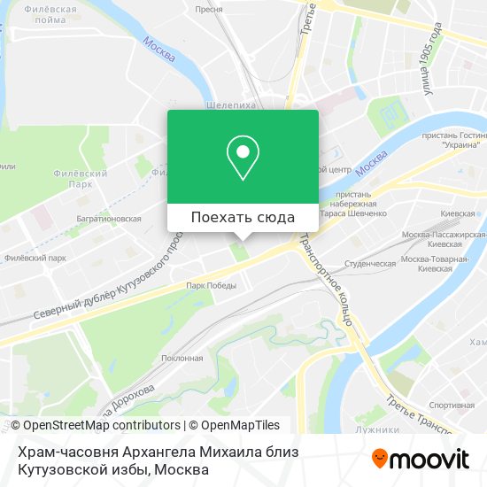 Карта Храм-часовня Архангела Михаила близ Кутузовской избы