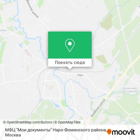 Карта МФЦ "Мои документы" Наро-Фоминского района