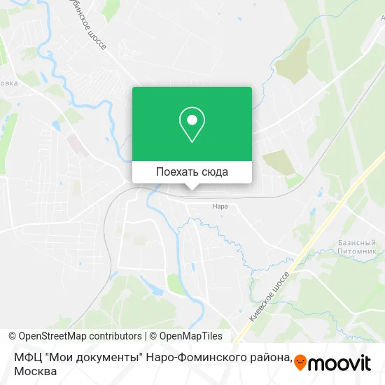 Карта МФЦ "Мои документы" Наро-Фоминского района