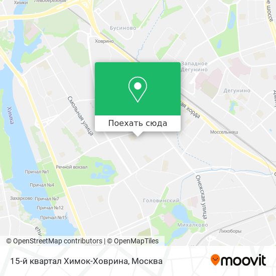 Карта 15-й квартал Химок-Ховрина