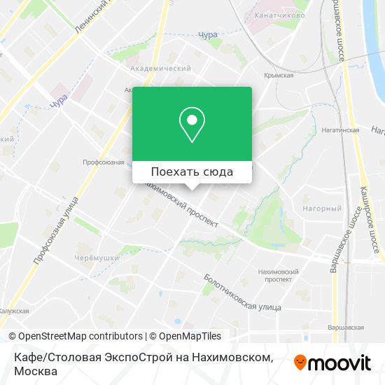 Карта Кафе / Столовая ЭкспоСтрой на Нахимовском