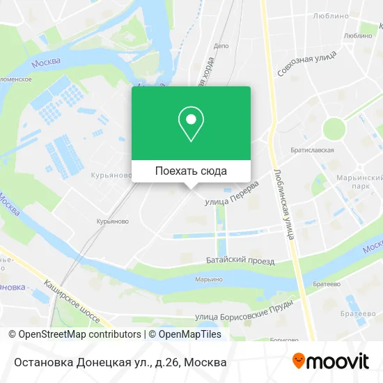 Карта Остановка Донецкая ул., д.26