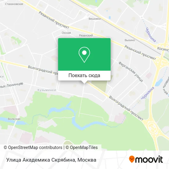 Карта Улица Академика Скрябина