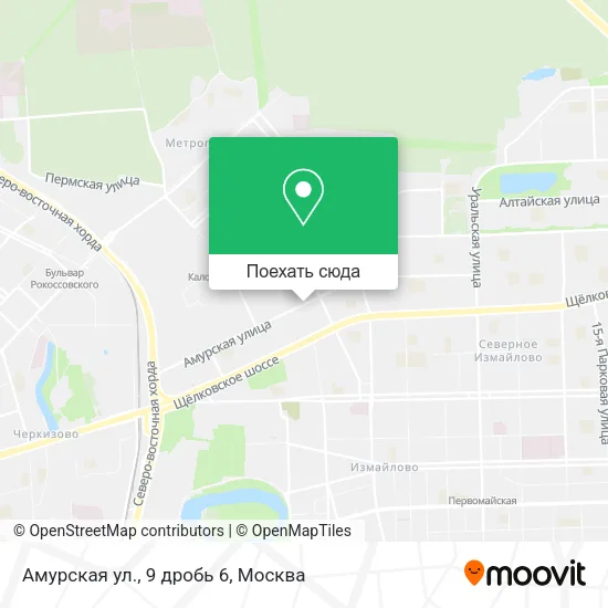 Карта Амурская ул., 9 дробь 6