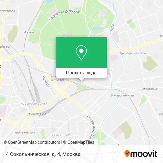 Карта 4 Сокольническая, д. 4
