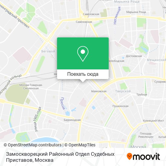 Карта Замоскворецкий Районный Отдел Судебных Приставов