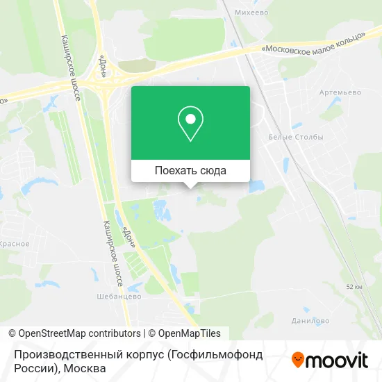 Карта Производственный корпус (Госфильмофонд России)