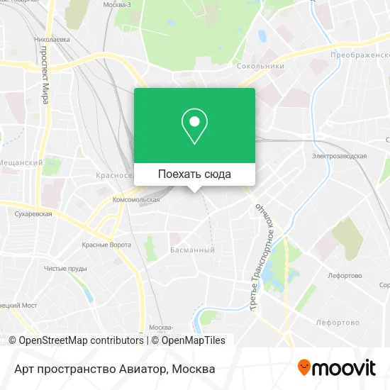 Карта Арт пространство Авиатор