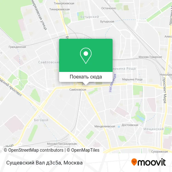 Карта Сущевский Вал д3с5а