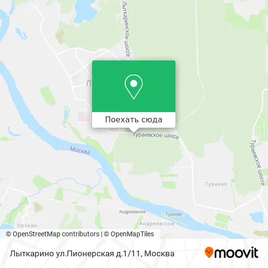 Карта Лыткарино ул.Пионерская д.1/11