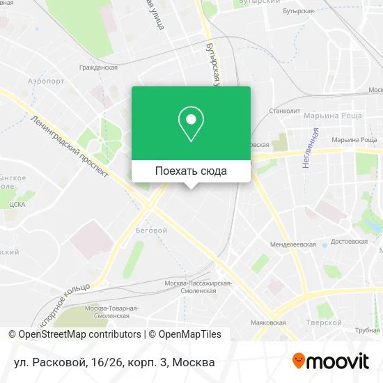 Карта ул. Расковой, 16/26, корп. 3
