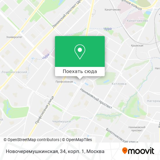 Карта Новочеремушкинская, 34, корп. 1