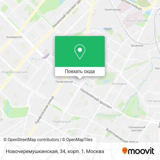 Карта Новочеремушкинская, 34, корп. 1