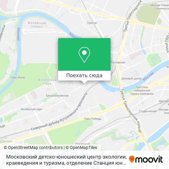 Карта Московский детско-юношеский центр экологии, краеведения и туризма, отделение Станция юных туристов
