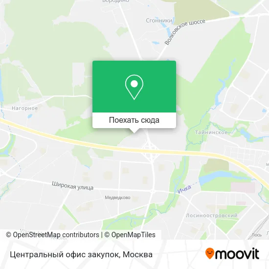 Карта Центральный офис закупок