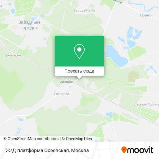 Карта Ж/Д платформа Осеевская