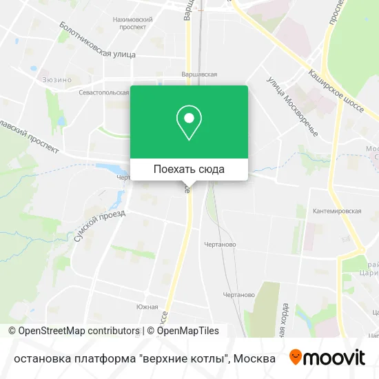 Карта остановка платформа "верхние котлы"