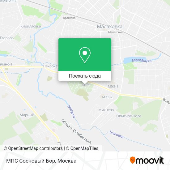 Карта МПС Сосновый Бор
