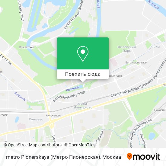 Карта metro Pionerskaya (Метро Пионерская)