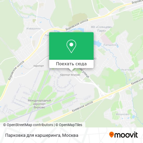 Карта Парковка для каршеринга