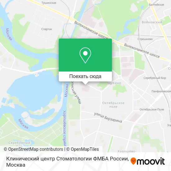 Карта Клинический центр Стоматологии ФМБА России