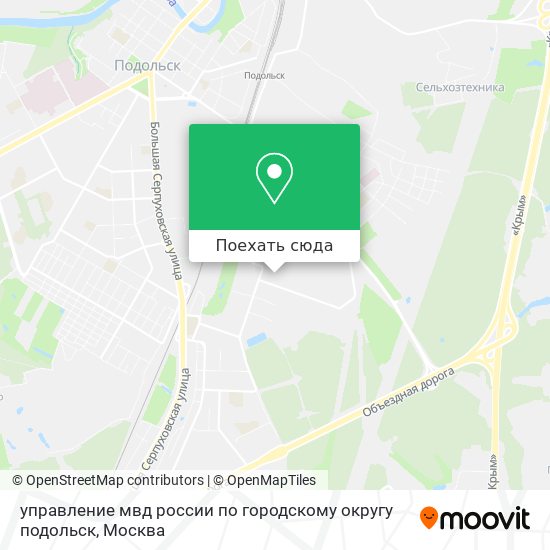Карта управление мвд россии по городскому округу подольск