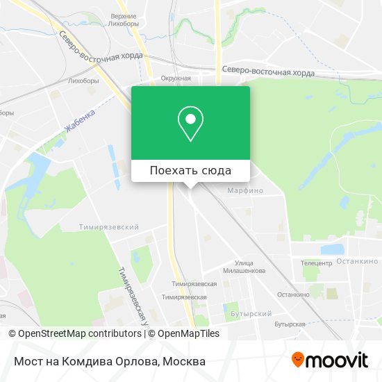 Карта Мост на Комдива Орлова