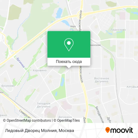 Карта Ледовый Дворец Молния
