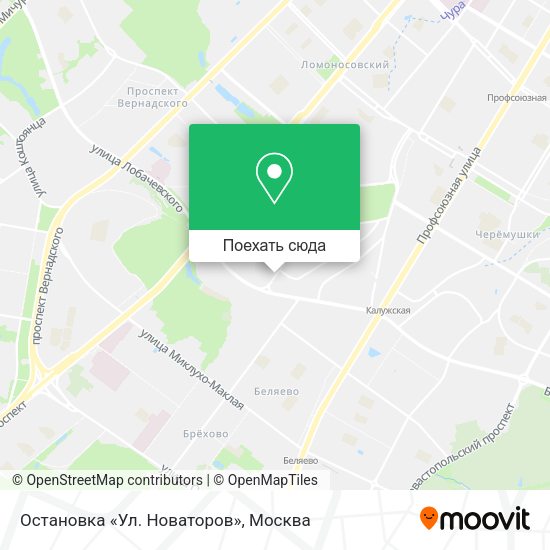 Карта Остановка «Ул. Новаторов»