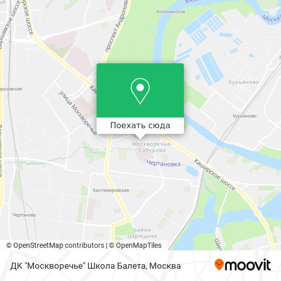 Карта ДК "Москворечье" Школа Балета
