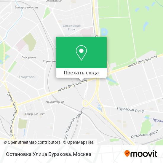 Карта Остановка Улица Буракова