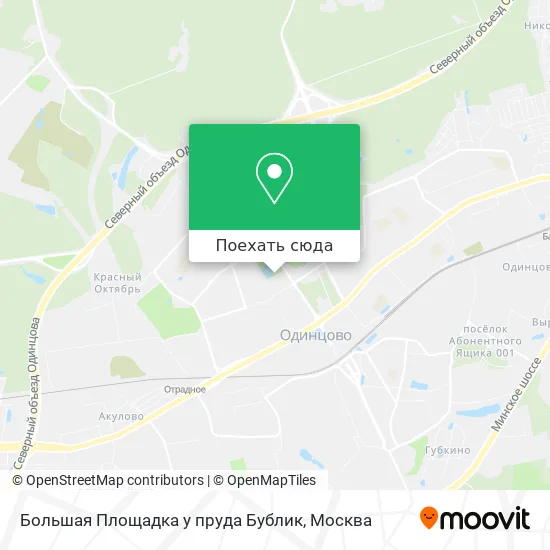 Карта Большая Площадка у пруда Бублик