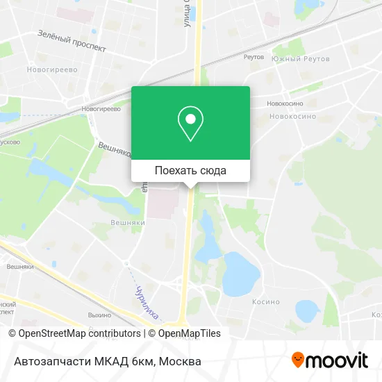 Карта Автозапчасти МКАД 6км