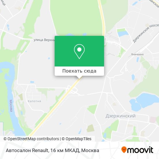 Карта Автосалон Renault, 16 км МКАД