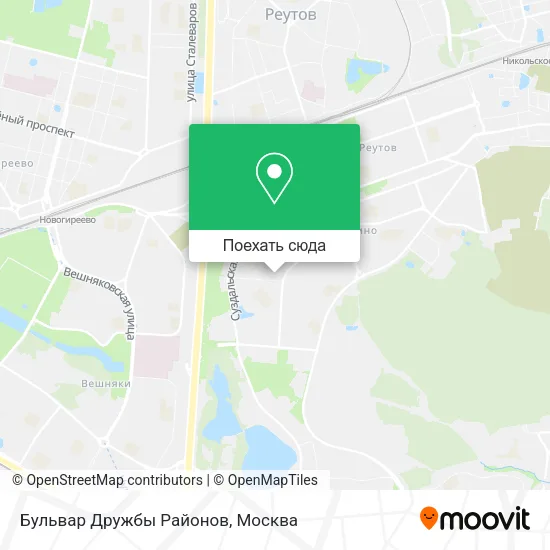 Карта Бульвар Дружбы Районов