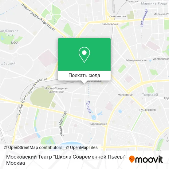 Карта Московский Театр "Школа Современной Пьесы"
