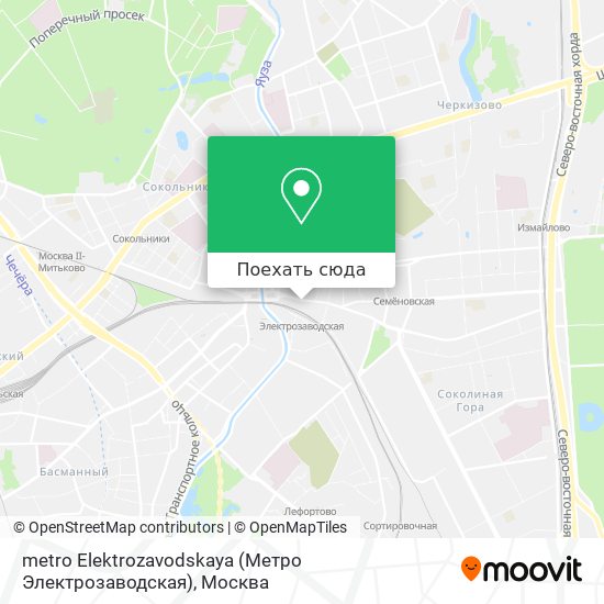 Карта metro Elektrozavodskaya (Метро Электрозаводская)