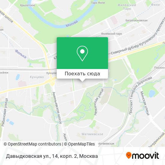 Карта Давыдковская ул., 14, корп. 2