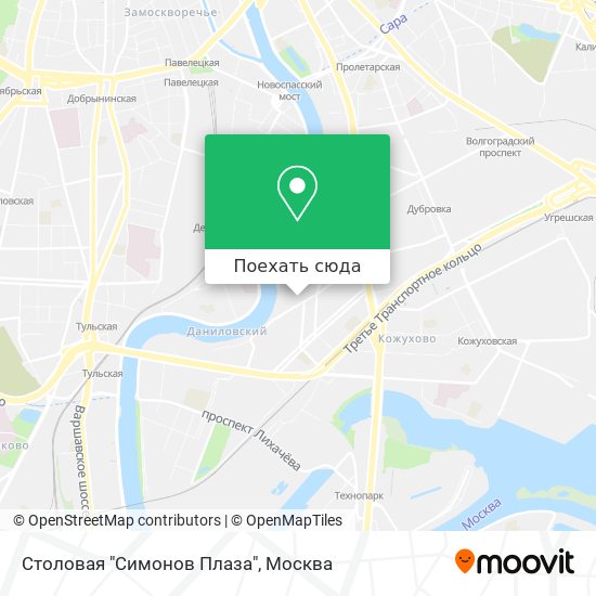 Карта Столовая "Симонов Плаза"