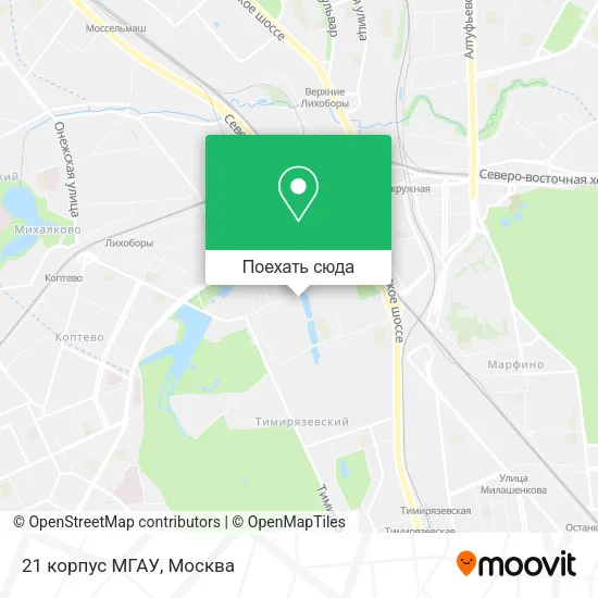 Карта 21 корпус МГАУ