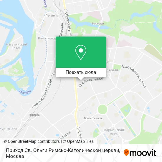 Карта Приход Св. Ольги Римско-Католической церкви